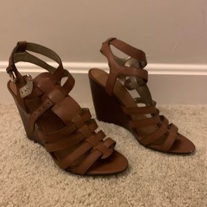 Barely worn. Size 7. Leather. Wedge heels. Extremely comfortable.